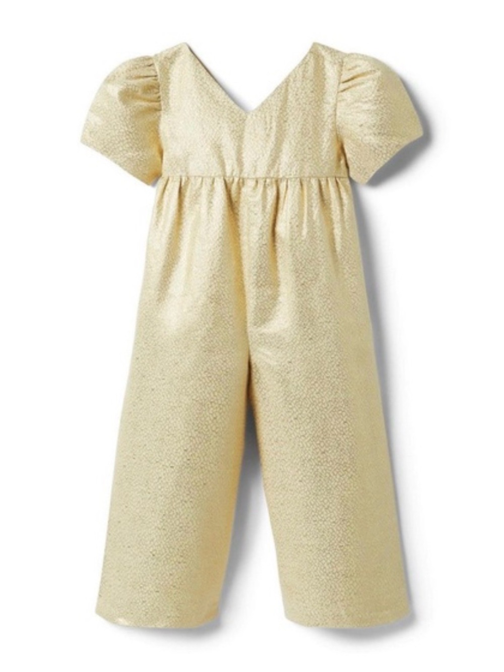 Janie and Jack Shimmery Gold romper NWOT 6